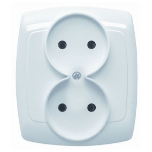 Gniazdko podwójne bez uziemienia BINGO